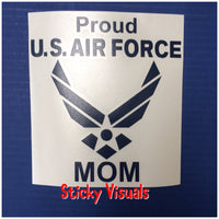 Proud US Air Force Window Decal Mom Dad Aunt Uncle Retired #decals #stickers #windowdecal #windowsticker #airforce