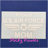 Proud U.S. Air Force Wing Style Mom Dad Aunt Uncle Retired Window Decal Sticker #decals #stickers #windowdecal #airforce