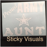 Proud ARMY Mom, Dad, Aunt, Uncle Window Decal #decals #stickers #windowdecal #windowsticker #fundecal #makeastatement #army #armymom