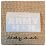 Proud ARMY Mom, Dad, Aunt, Uncle Window Decal #decals #stickers #windowdecal #windowsticker #fundecal #makeastatement #army #armymom