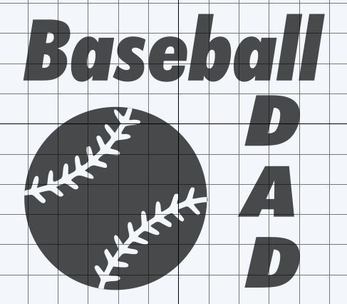 Baseball Mom or Dad Decal Sticker Pick Size & Color Auto Window Decal