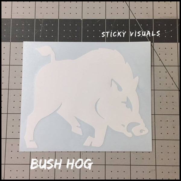 Hog Bush Hog Window Decal Sticker Pick Size & Color #decals #stickers #windowdecal #windowsticker #fundecal #makeastatement #bushog #hog