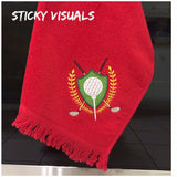 Golf Towels Hand Towel Pick Your Design and Color #kitchentowel #ovendoortowel #embroideredtowel