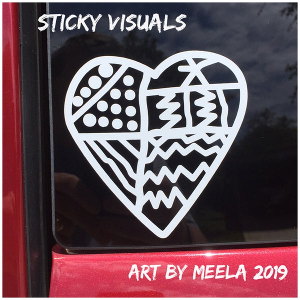 Meela Heart Love Decal Sticker Pick Size & Color #decals #stickers #windowdecal #meelasheart