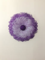 Purple Ombre Wreath Door Hanging Home Decor #wreaths #homedecor #holiday #decomesh #ribbon #cross #wreathcross