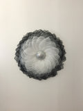 Black Silver and White Ombre Wreath Door Hanging Home Decor