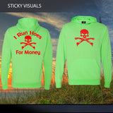 I Run Hoes For Money Skull Hoodie Excavator Backhoe Hoodie Adult Pick Color and Size