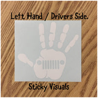 Hand Wave Window Decal Sticker Pick Size & Color #decals #stickers #windowdecal #windowsticker #fundecal #makeastatement