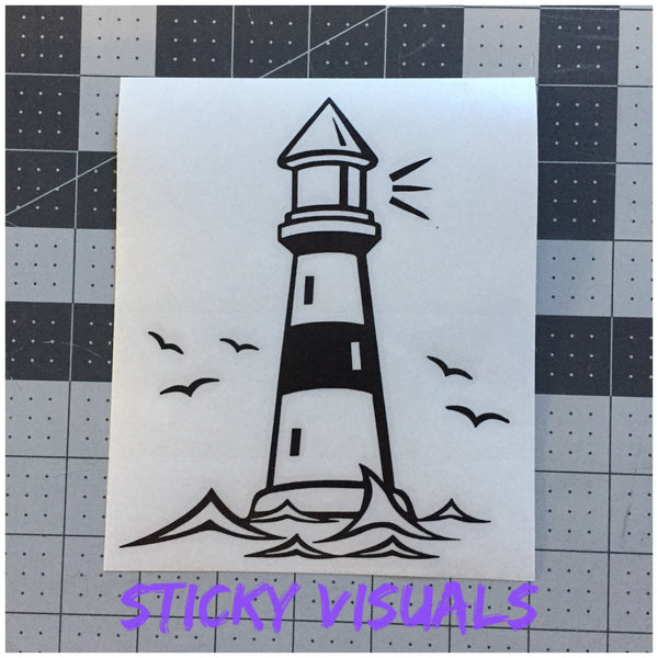 Lighthouse #3 Window Decal Sticker Pick Size & Color #decals #stickers #windowdecal #windowsticker #fundecal #makeastatement #lighthouse