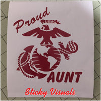 Proud U.S. Marine Mom Dad Aunt Uncle Window Decal Sticker #decals #stickers #windowdecal #windowsticker #fundecal #makeastatement #marines #marinemom