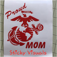 Proud U.S. Marine Mom Dad Aunt Uncle Window Decal Sticker #decals #stickers #windowdecal #windowsticker #fundecal #makeastatement #marines #marinemom