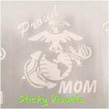 Proud U.S. Marine Mom Dad Aunt Uncle Window Decal Sticker #decals #stickers #windowdecal #windowsticker #fundecal #makeastatement #marines #marinemom