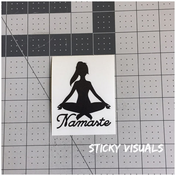 Yoga Namaste Yoga Pose #2 Window Decal Sticker Pick Size & Color