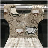 No Talkie Before Coffee Kitchen Oven Door Towel Cream Embroidered #kitchentowel #ovendoortowel #embroideredtowel  #coffee