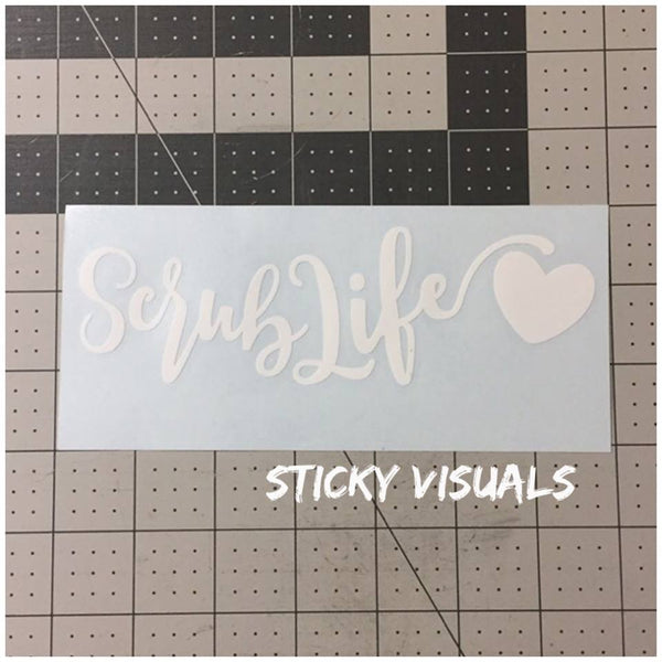 Scrub Life Heart Decal Sticker Pick Size & Color #decals #stickers #windowdecal #windowsticker #fundecal #makeastatement #scrblife