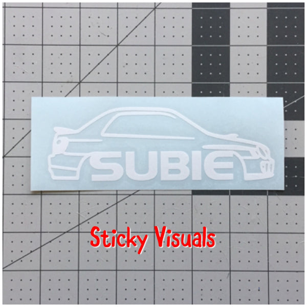 Subie Car Window Decal Sticker Pick Size & Color