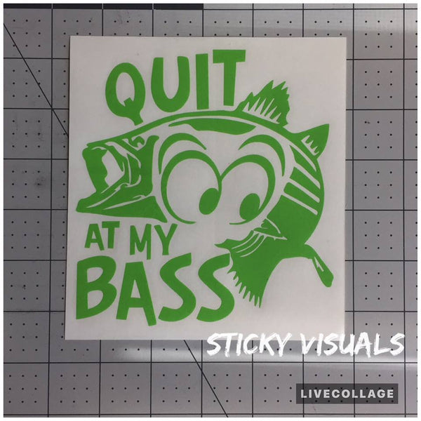 Quit Looking At My Bass Fish Window Decal Sticker Pick Size & Color #decals #stickers #windowdecal #windowsticker #fundecal #makeastatement #bassfish